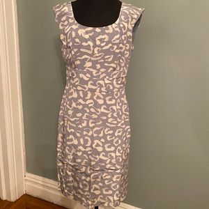 Ann Taylor sleeveless sheath dress in animal print